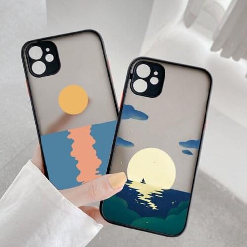 Sea Wave Sunrise Surfing Phone Case for iphone 6s 7 8 Plus SE2020 X XS MAX XR 11 12 Pro Max Sunset Hard Back Shockproof Cover
