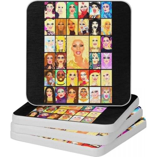 DRAG QUEEN ROYALTY Natural Diatomite Square Round Coaster Resistant Water Cup Bonsai Mat Soap Toothbrush Pad 10x10cm