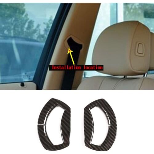 For 2006-10 BMW X3 car interior front seat belt decorative frame ABS carbon fiber pattern/chrome-plated auto parts