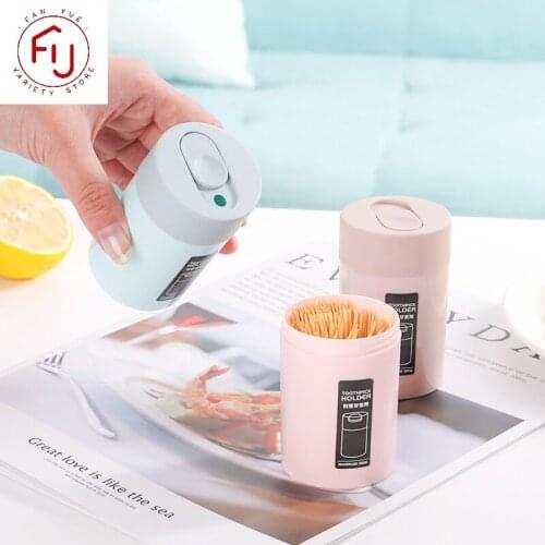 Home Creative Toothpick Holder Container Household Table Toothpick Storage Box Holder Portable Toothpick Dispenser Random Color
