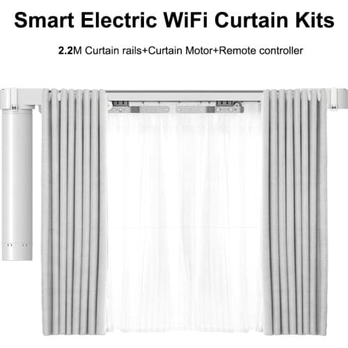 Electric 2.2M Rail Cornice and curtain Motor Smart Home Tuya Smart Life APP/Ewelink APP/Mijia APP Alexa Echo Google Home Control