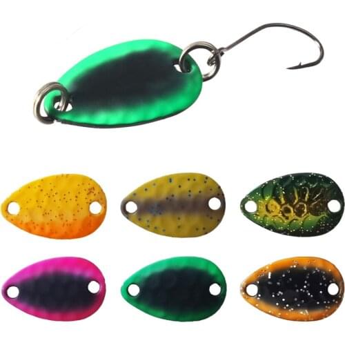 Trout Metal Spoon Saltwater Sinking Lure 2g Single Hook Pesca Artificial Hard Bait for Carp Fishing Tackle