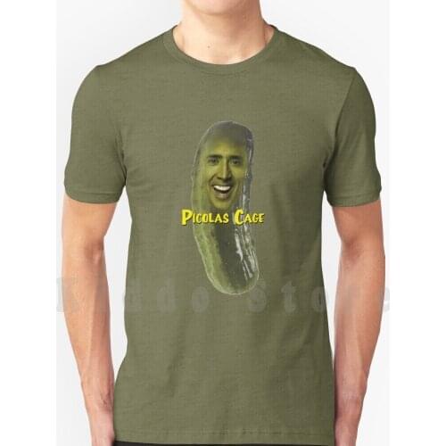 Picolas Cage T Shirt Men Cotton Cotton S-6Xl Pickle Picolas Pickolas Nicolas Cage Meme 4Chan Dank Meme Funny Nicholas Nickolas