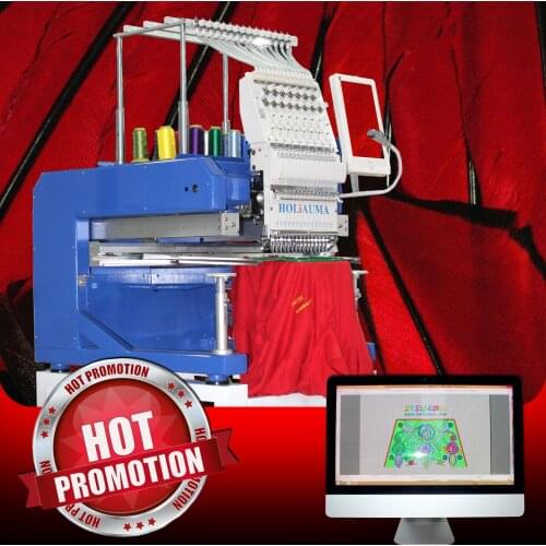 China 10 years service! Auto oiling embroidery machine DAHAO computer high speed 1200 spm one head 15 needle embroidery machine
