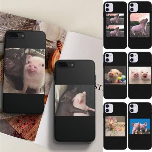 Cute Little Pink Pet Pig Phone Case Fundas Shell Cover For Iphone 6 6s 7 8 Plus Xr X Xs 11 12 13 Mini Pro Max