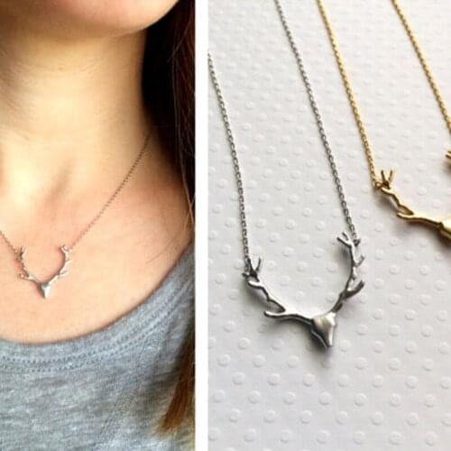 Trendy Deer Animal Pendant Necklace For Women Girls Elegant Clavicle Chain Necklace Daily Wedding Party Fashion Jewelry Gifts