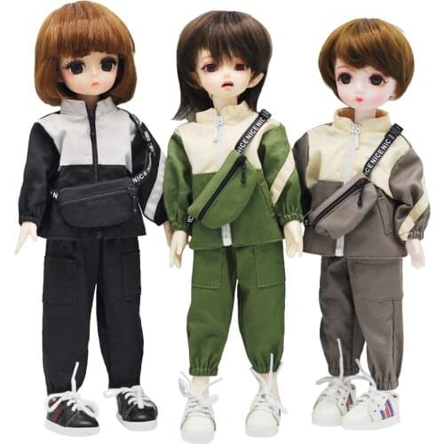 1/6 BJD Doll Clothes 3pcs/Set（Top + Pants + Crossbody Bag）Toy Clothing Accessories Best Gift for Kids