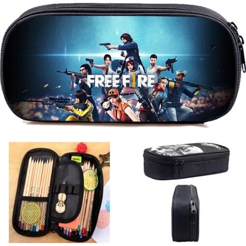 Hot Game 3D Free Fire Garena Roupa Angelical Pencil Case Purse Wallet Cosmetic Bags Children Student Pen Box Multiple Pattern