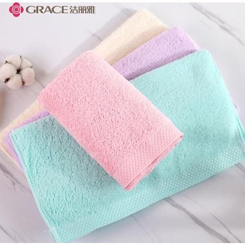 Wholesale GRACE Towel Cotton 100% Rectangular, Eweat-wiping Hand Towel, Solid Color, Four Packs 74x33cm Soft and Absorbent