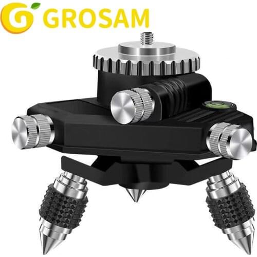 GROSAM Adjustable Rotation Metal Tripod Bracket/Base for 1/4" Interface Laser Level