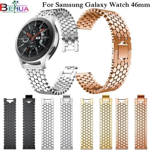 Watch Accessories For Samsung Galaxy Watch 46mm SM-R800 Luxury Stainless Steel Wristband Replacement Watch Strap bracelet 22mm