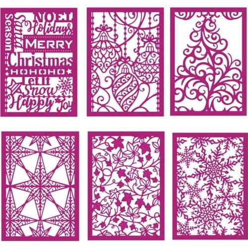 Merry Christmas Rectangle Frame Cutting Dies 2019 for Card Making Scrapbooking DIY Album Embossing Paper Craft Metal Dies