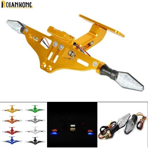 Universal Motorcycle Adjustable Angle Aluminum License Number Plate Frame For DUCATI 1199 Panigale S TRicoloR 1299 Panigale S R