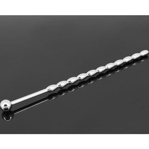 6*158mm stainless steel urethral beads sound beaded Prince Albert Wand penis jewelry plug insert sex toys