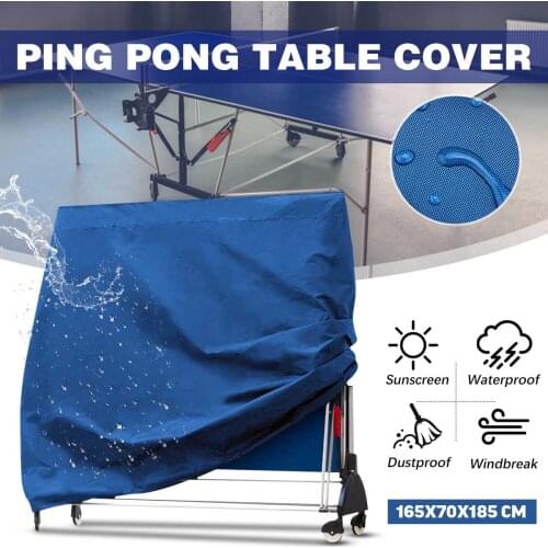 Thicken Ping-Pong Table Dust Covers Oxford Waterproof Outdoor Rain Wind Sun UV Resistant Tennis Table Storage Cover Durable