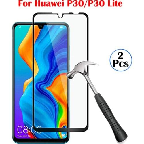 9H Full Cover Tempered Glass For Huawei P30 P 30 Lite Screen Protector Glass For Huawei P30lite P30 Light Huawey Hauwei P30 Glas