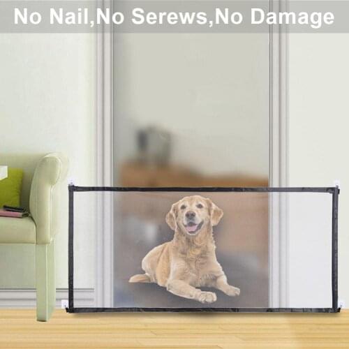 Pet Dog Fence Safety Isolation Net Pet Door Baby Safety Fence Indoor Outdoor Safety Gate