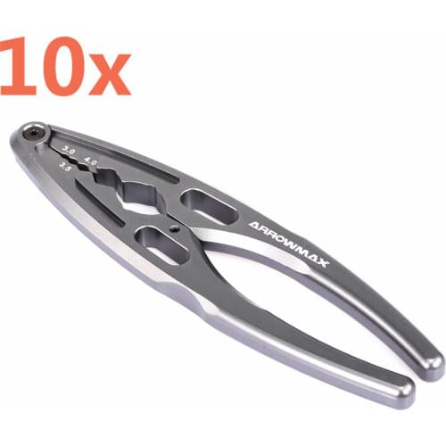 10pcs Remote Control Car Precision R/C Products Multi Shock Clamp V2 (Gray) AM-190025-G 3.0 3.5 4.0 For RC Shock Absorber Parts