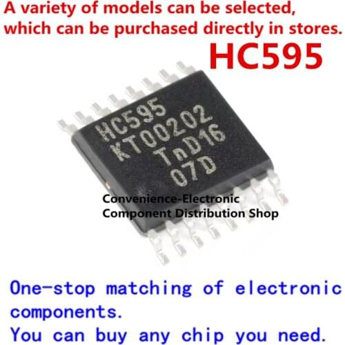 10PCS/PACK HC595 74HC595PWR SN74HC595PWR 74HC595PW TSSOP-16 tri-state output octal transparent class d latch