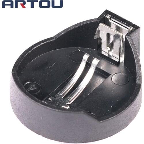 20PCS CR2032 2032 Battery Button Cell Coin Holder Socket Case Black