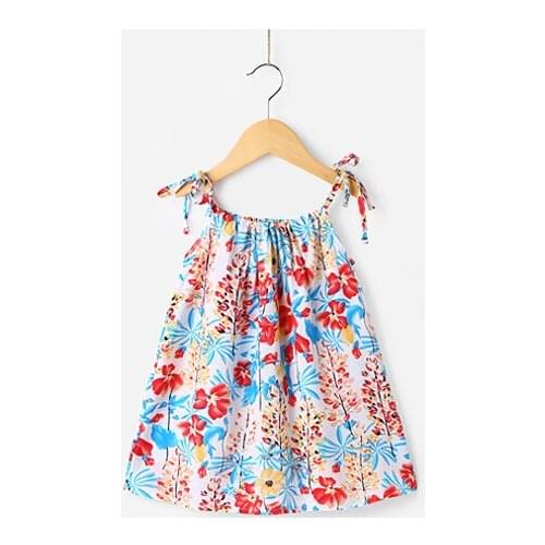 2018 new arrival Baby Girls Dress Summer Beach Style 1 to 6 years old