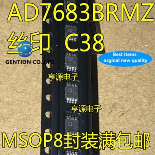 5Pcs AD7683BRMZ AD7683BRM Silkscreen C38 MSOP-8 Serial A / D converter in stock 100% new and original