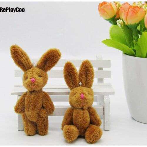 50Pcs/Lot Mini rabbit Stuffed Plush Toys 8cm Small rabbit Stuffed Toys pelucia Pendant Kids Birthday Gift Party Decor02302