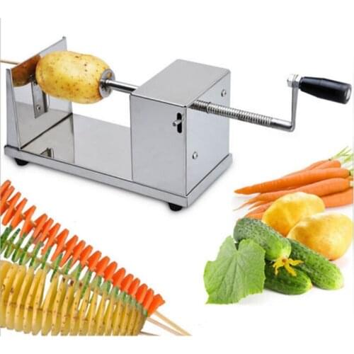 Free shipping stainless steel manual spiral potato cutter tornado potato cutting machine potato tower kitchen tool ZF