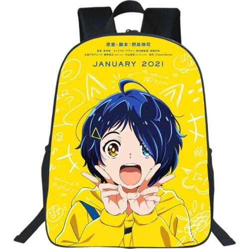 Wonder Egg Priority Backpack Boy Girl Bag Teenager Bookbag Students School Bags Anime Cosplay Backpack Kid Casual Daypacks