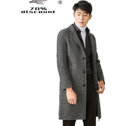 Long Wool Coat Men Autumn Winter Woolen Coat Male Jacket Overcoat Mens Coats and Jackets Abrigo Hombre 2020 MG-2800032