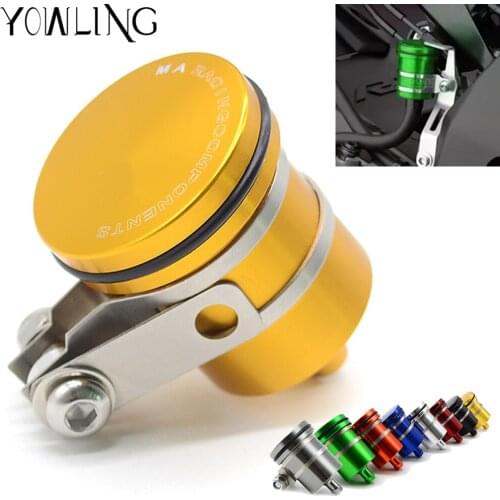 For Kawasaki Z750 Z750R Z750S 2007-2012 CNC Brake Fluid Reservoir Connection Brake Fuel Hose Bracket Tank Oil Fluid Cup Cover