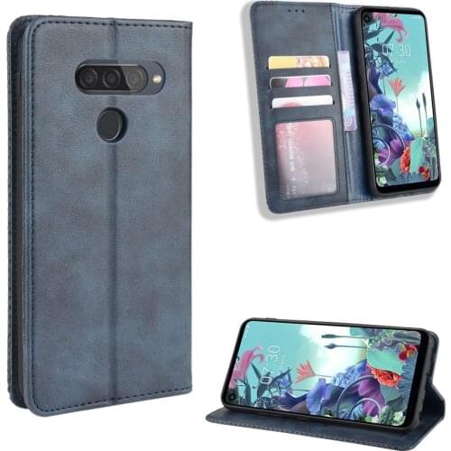 For LG Q70 Case LGQ70 Wallet Flip Style Vintage Leather Embossing Phone Protective Back Cover For LG Q70 Q 70 With Photo frame