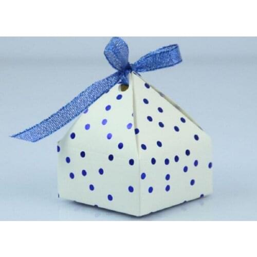 Candy box bag chocolate paper gift package for Birthday Wedding Party favor Decor supplies DIY baby shower dot white black Wh