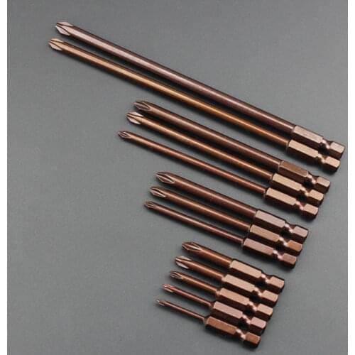 PH2 Magnetic Screwdriver Bit S2 Steel Electric Screw Driver 1/4" Hex Shank Power Tools 50mm 75mm 100mm 150mm