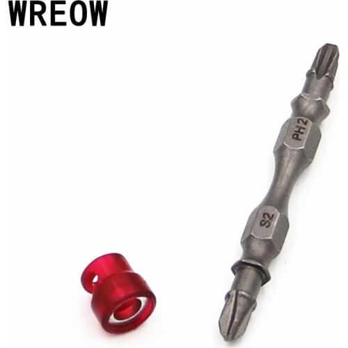 Double Head Magnetic Screwdriver Bit Collar PH2/S2 Cross Screw Driver Bit