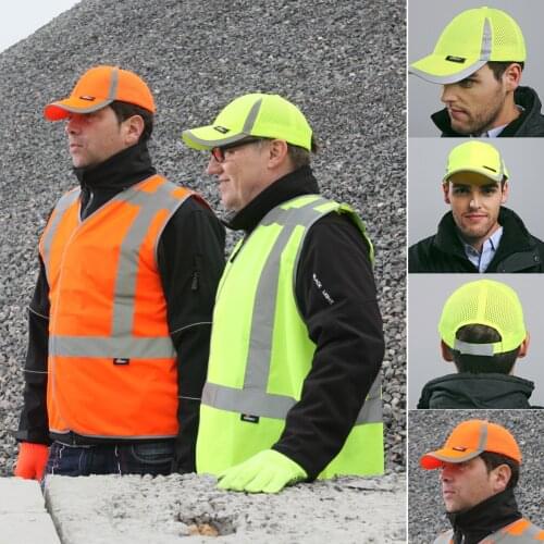 Men Hi Vis Protective Bump Cap Baseball Style Hard Hat Safety Workwear Safety Head Protection