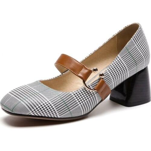 New age season 2018 comfortable high mouth with thick with shallow square head 30 1831-47 womens shoes