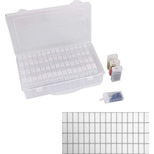 64 Grids Plastic Adjustable Diamond Painting accessories Storage Box diamont Storage Box for Diamond Embroidery Bead