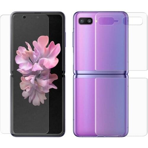 Durable Front Back Folded Screen Film for Samsung Galaxy Z Flip Phone HD Hydrating Protective Film Full Cover Accessories