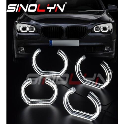 Crystal LED Angel Eyes For BMW F01 F02 F03 F04 730d 740d 740i 750i 760i Halo Headlight DTM Turn Signal Car Accessories Tuning