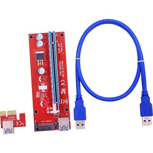 VER007 PCI-E Riser Card 007S PCI SATA Power for Ethereum Mining