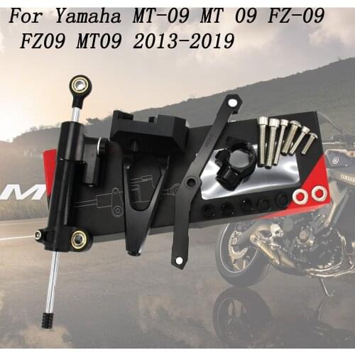 Motorcycles Adjustable Steer Damper Mounting Bracket Kit Steering Stabilizer Damper For YAMAHA MT-09 MT09 2013 2014 -2019