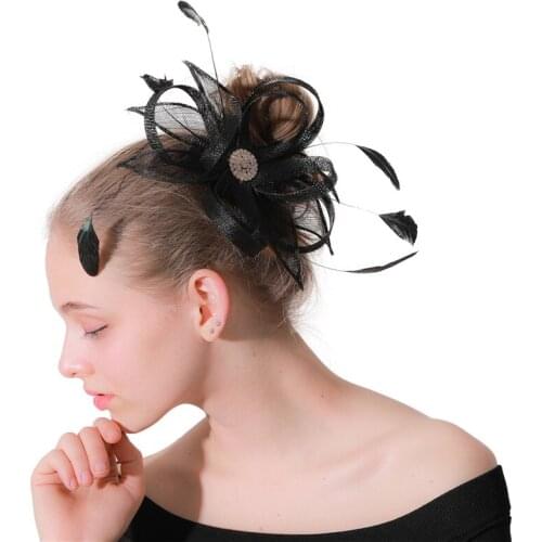 Women Gorgeous Occasion Chic Headwear Sinamay Fascinator Hair Pin Bridal Fashion New Headdress Formal Dress Derby Hair Accessory