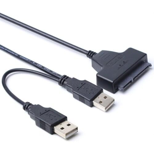 Computer Hard Driver Connection Cables 2.5" 22P 2.0 USB to SATA Cable Serial ATA Adapter For D/SSD Laptop Hard Drive