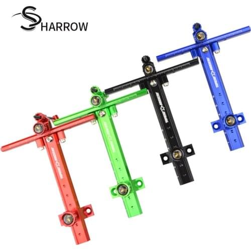Archery Recurve Bow Sight T Shape Hunting Bow Sight Adjustable Bowsight with 0.059" Optical Fiber Pin Shooting Accessories