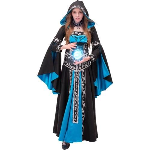Victorian Era Dress Womens Medieval Renaissance Civil War Masquerade Dress Ball Gown With Corset Necklace Halloween Costume