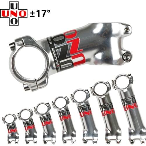 UNO Bicycle Stem Mountain Road Bike Stem Cycling Stem 31.8mm Handlebar Stem 17Degree 70 80 90 100 110 120 130mm Silver Bike Stem