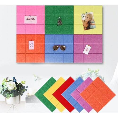 High Quality DIY Solid Color Felt Wall Sticker DIY Plan Photo Board Self adhesive Wall Paper Office Home Decoration