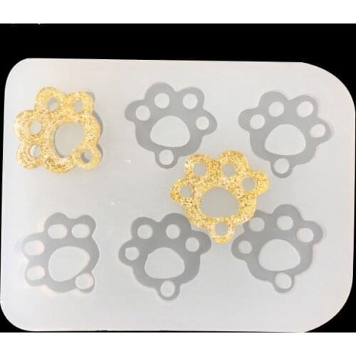 UV Resin Jewelry Liquid Silicone Mold Animal Footprints Shapes Resin Molds Charms For DIY Handwork Jewelry Finding Accessories