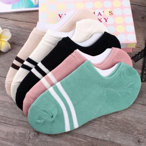 Female cotton socks low four seasons Korean version shallow mouth boat soks deodorant pure color calcetines socken sox